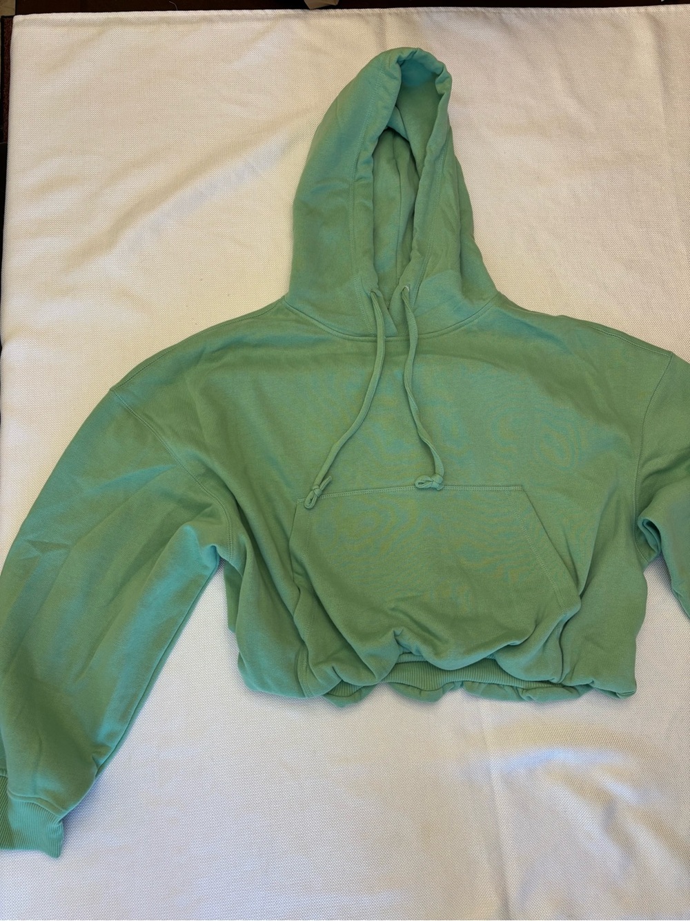 Out from under Cropped bubble Hoodie in Mint from Urban Outfitters